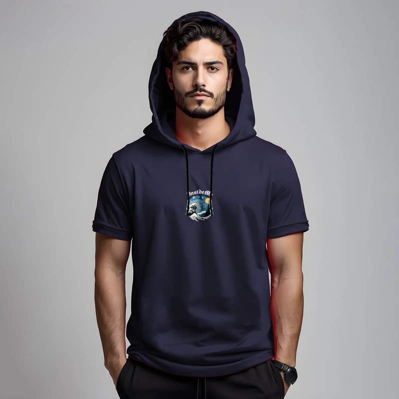 تی شرت کلاه دار مردانه مدل 14020827b