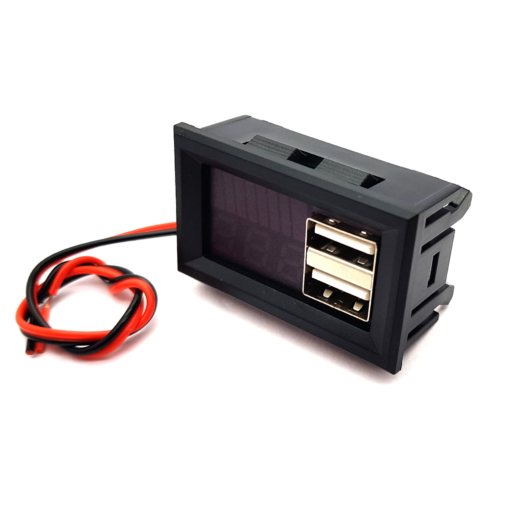 ماژول نمایشگر ولتاژ و سطح باتری همراه خروجی USB مدل 001
