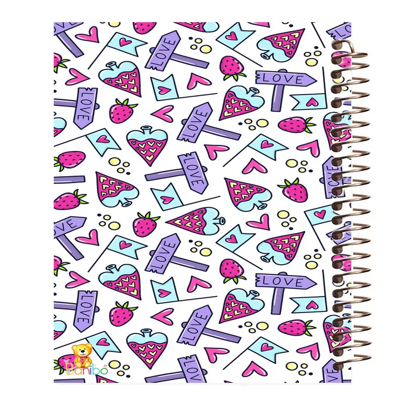 دفتر نقاشی 50 برگ بانیبو مدل لاو کد 1074