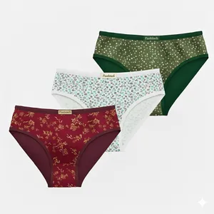 شورت زنانه پنبینه مدل نخ پنبه خالص بسته 3 عددی