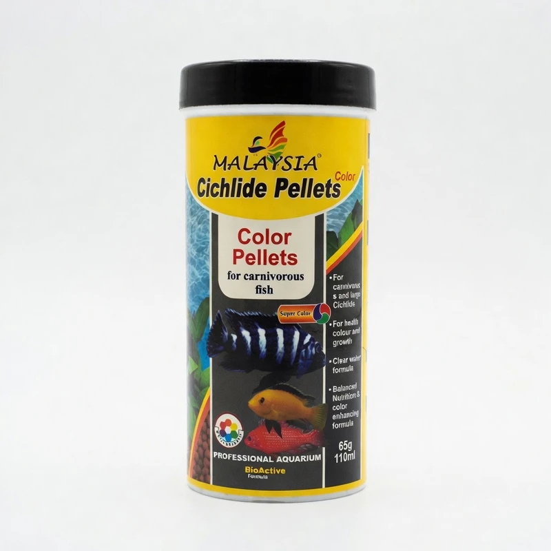 غذای ماهی مالزی مدل Cichlid Pellets Color وزن 65 گرم