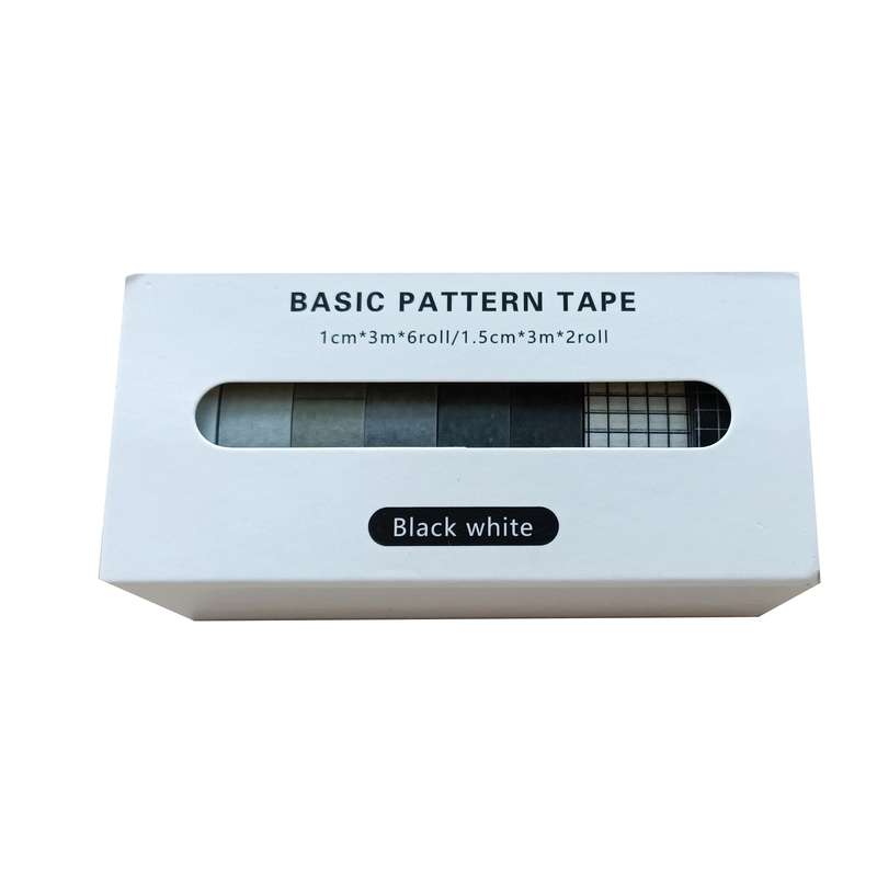 چسب نواری مدل واشی B100 فانتزی عرض 1 سانتی متری بسته 8 عددی