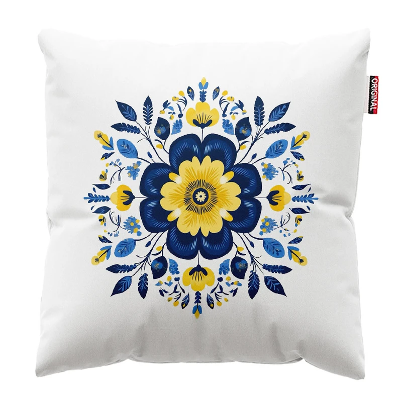  کوسن پاد آفرین طرح گل کد 1653 سایز 30*30 سانتی متر