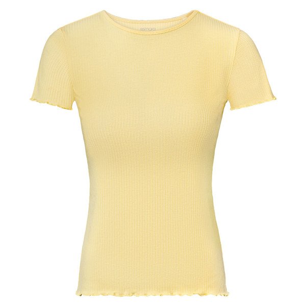 تی شرت آستین کوتاه زنانه اسمارا مدل کبریتی رنگ زرد