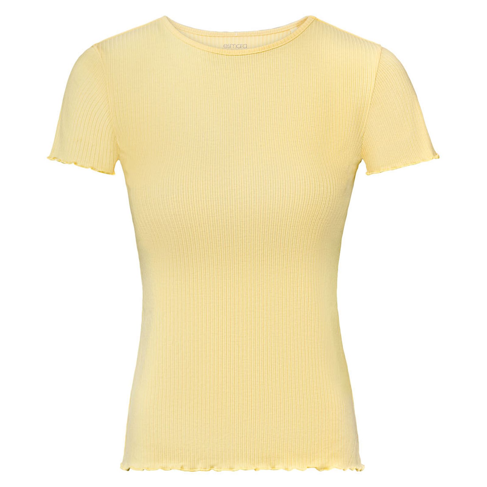 تی شرت آستین کوتاه زنانه اسمارا مدل کبریتی رنگ زرد -  - 1