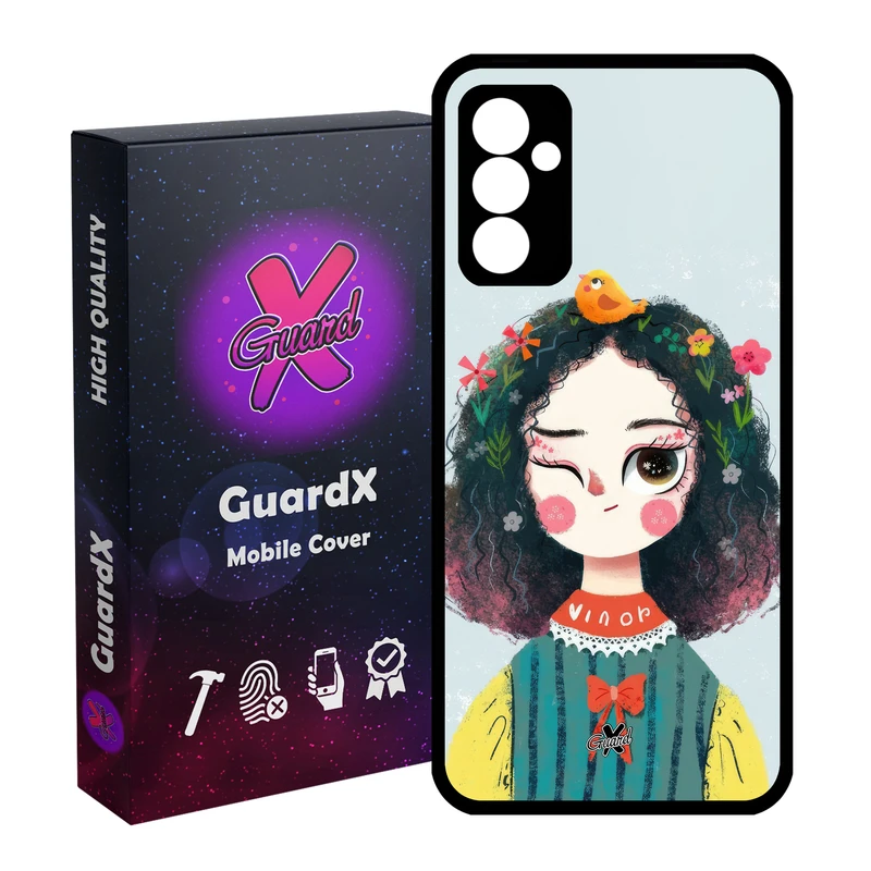 کاور گارد ایکس طرح دختر مدل Glass10639 مناسب برای گوشی موبایل سامسونگ Galaxy A55 / A55 5G