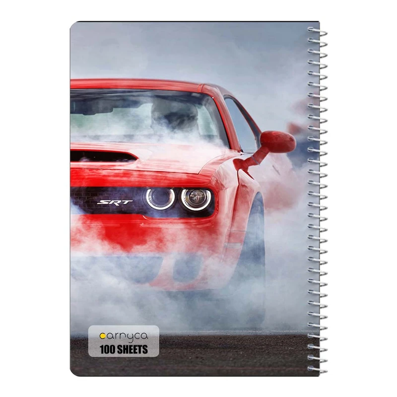 دفتر مشق 100 برگ سیمی کارنیکا طرح دوج چلنجر Dodge Challenger کد 68316