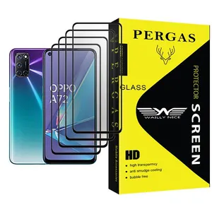 Waily Nice Pergas Glass MIX004 Screen Protector For Oppo A72 Pack Of 4