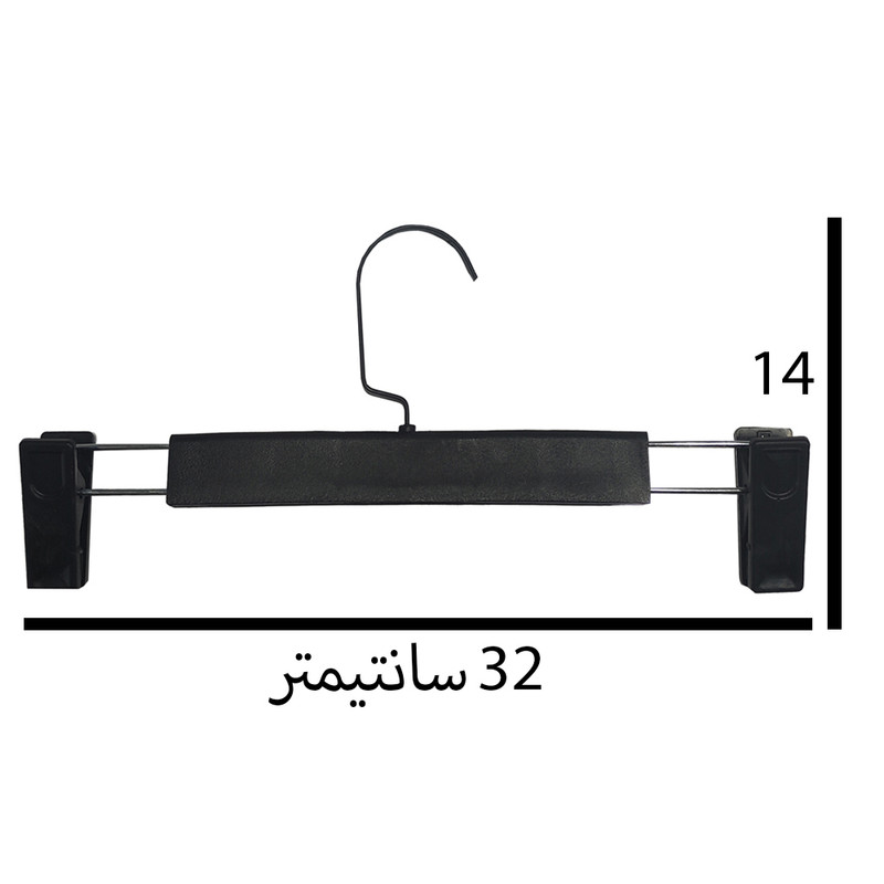 چوب لباسی مدل دو گیره ای کد 33 بسته 10 عددی