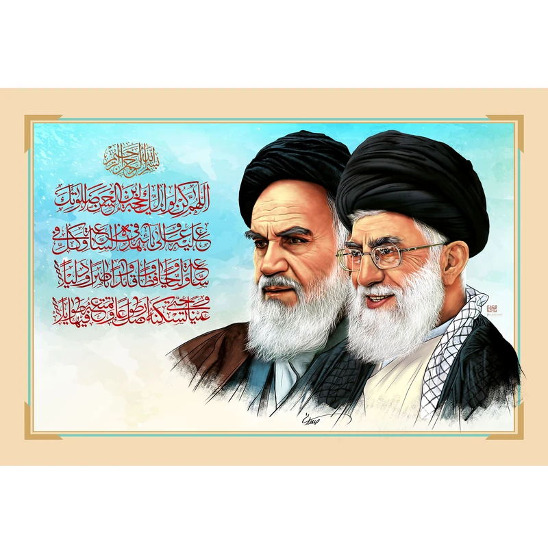 مگنت طرح امام خمینی و رهبر حضرت خامنه ای مدل T5247
