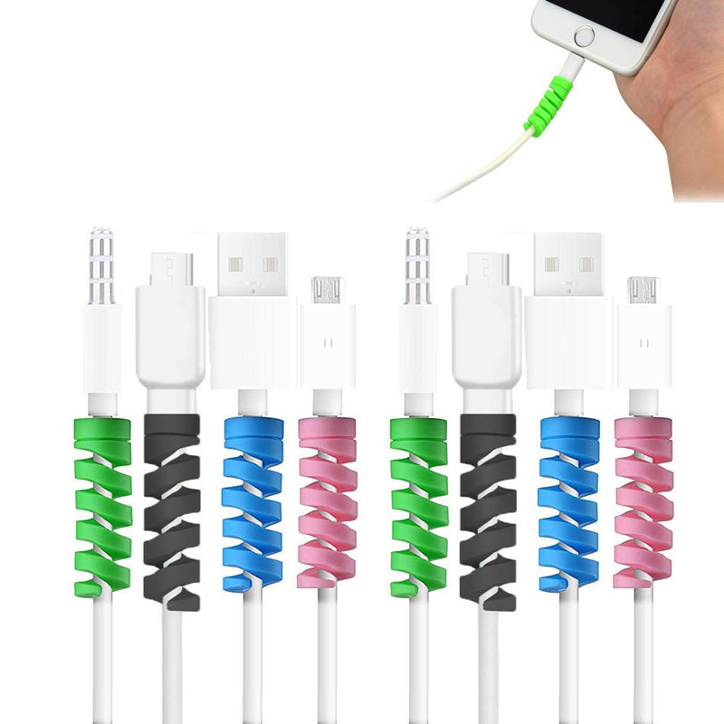 محافظ کابل مدل Silicone Spring بسته 2 عددی