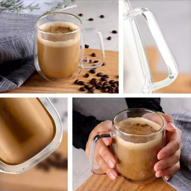 لیوان مدل دوجداره دسته دار کد 300 لیوان مدل دوجداره دسته دار کد 300