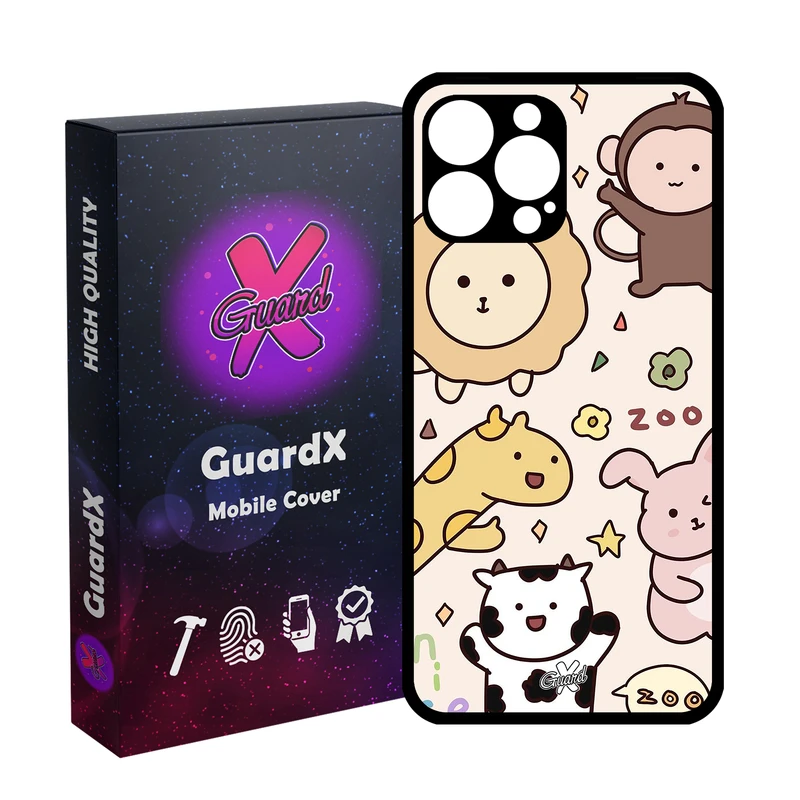 کاور گارد ایکس طرح باغ وحش مدل Glass10564 مناسب برای گوشی موبایل اپل iPhone 13 Pro Max