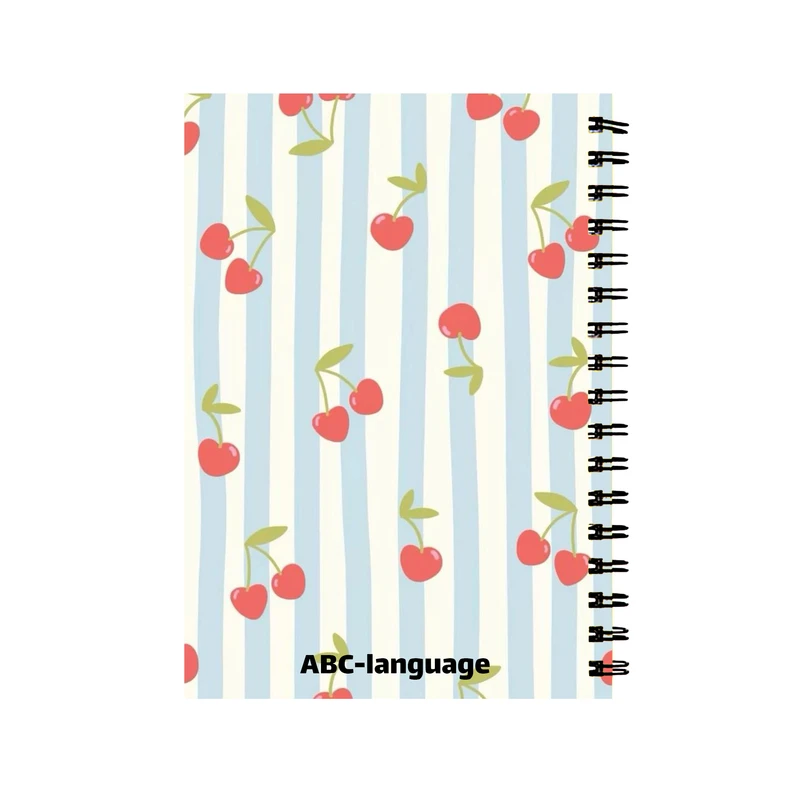 دفتر زبان 60 برگ مدل گیلاس فانتزی کد 658