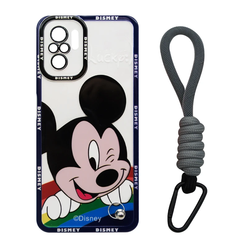 کاور مدل Mickey Mouse مناسب برای گوشی موبایل شیائومی Redmi Note 10 4G / Note 10s / Poco M5s به همراه بند آویز