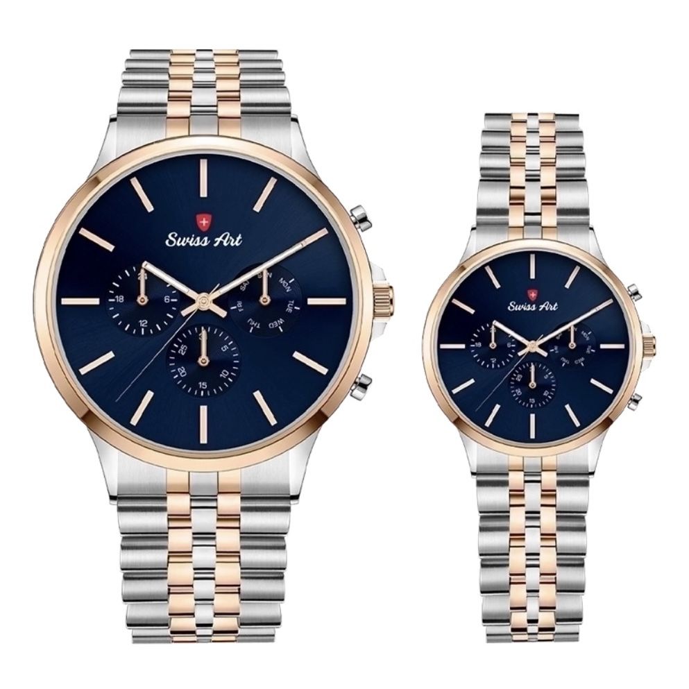 ست ساعت مچی عقربه‌ای کوارتز زنانه و مردانه سوئیس آرت مدل MR920WATCH020G.L