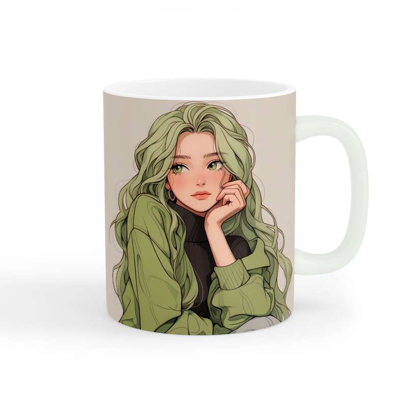 ماگ طرح دخترانه دختر کیوت کد wall-8248