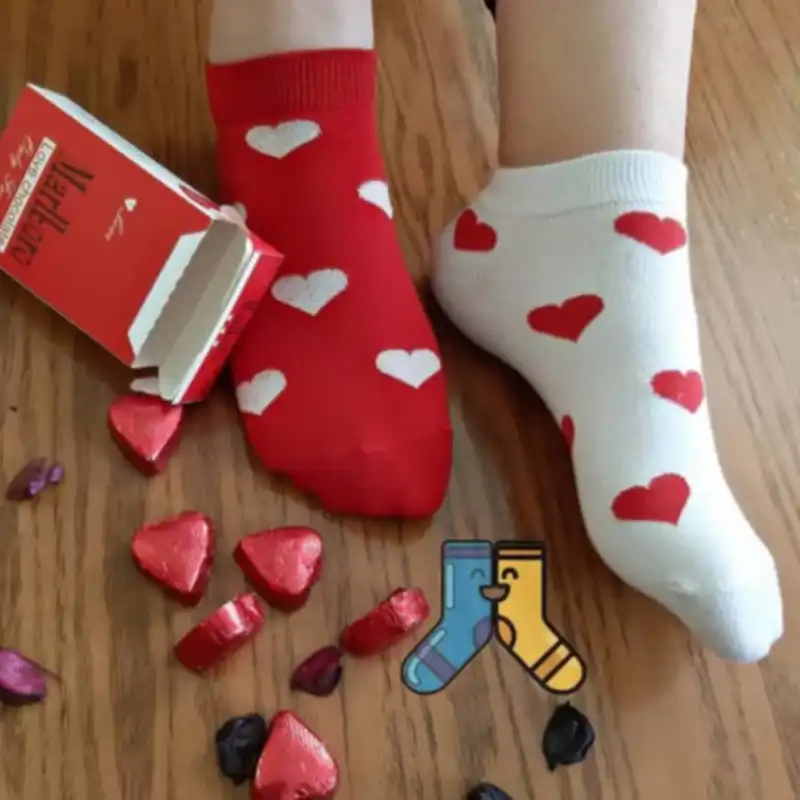 جوراب زنانه مدل تا به تا قلبی