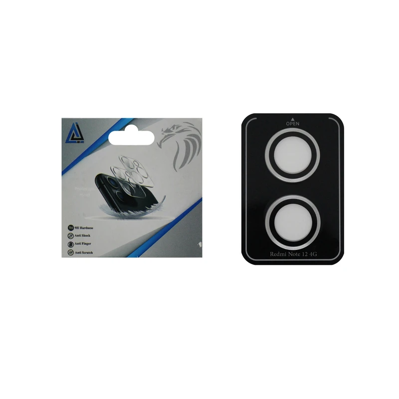محافظ لنز دوربین مدل شابلون دار فلزی مناسب برای گوشی موبایل شیائومی  Redmi note 12 4G