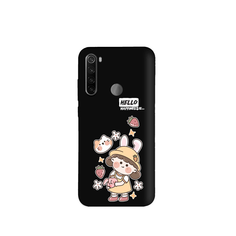کاور طرح دختر و گربه کد m2786 مناسب برای گوشی موبایل شیائومی Redmi Note 8