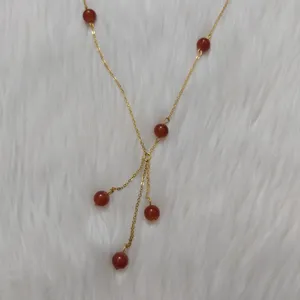 گردنبند زنانه مدل زنجیری مهره‌ای کد Simp111