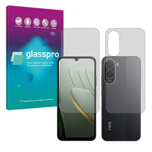 Glass Pro Hydrogel model Transparent Screen Protector for Xiaomi Poco C81 Pro mobile phone along with the back protector