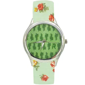 ساعت مچی عقربه ای زنانه مدل بند پارچه ای کد 2201 