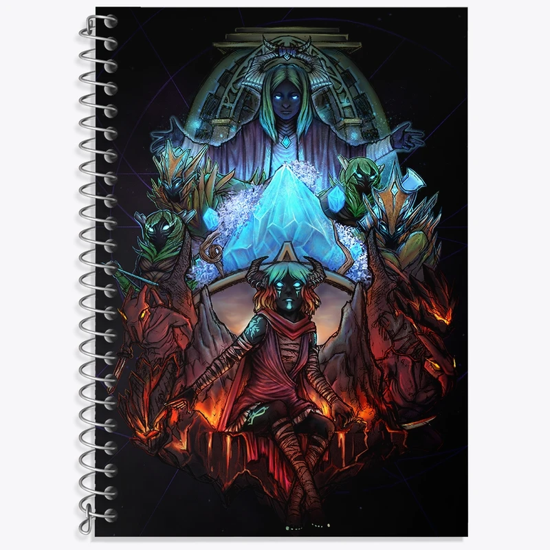 دفتر زبان 50 برگ خندالو مدل دو خط طرح بازی دوتا (Dota 2) کد 31453