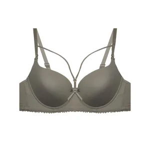 سوتین زنانه مدل اسفنجی هارنس دار فنردار کاپ B کد 89314