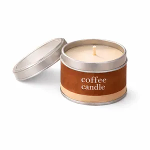 شمع لیوانی معطر مدل فلزی با رایحه قهوه زمان اتمام 100 ساعت