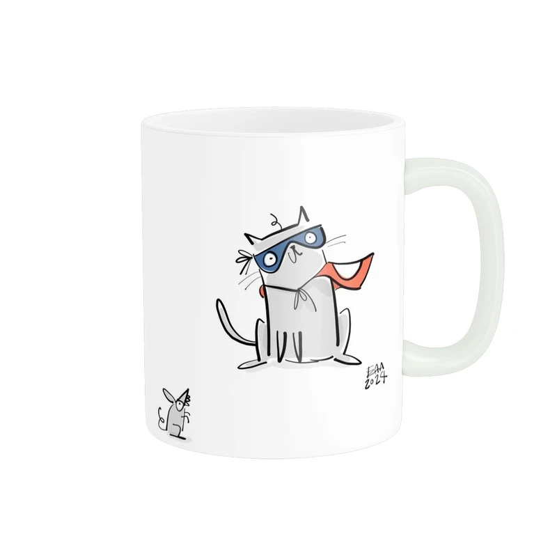 ماگ پاد آفرین مدل موش و گربه عروسکی کد 2260