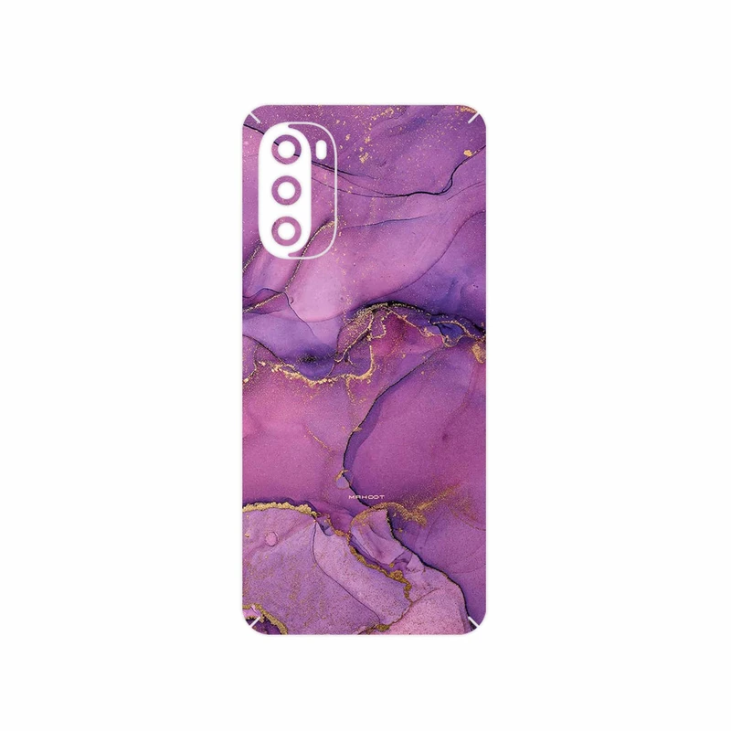 برچسب پوششی ماهوت مدل Purple Marble مناسب برای گوشی موبایل موتورولا Moto G52