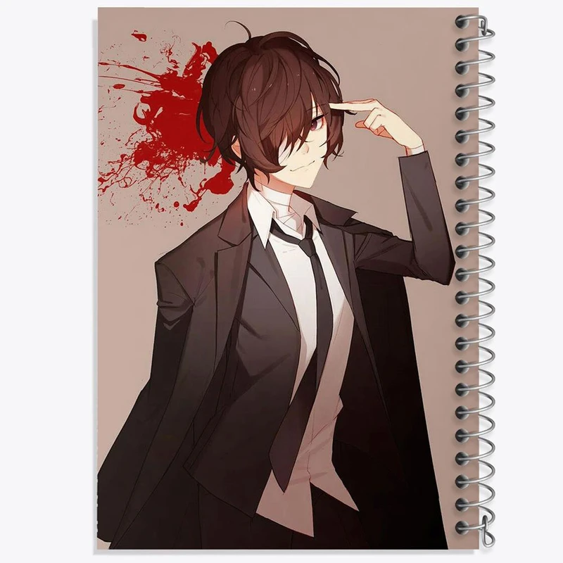 دفتر بولت ژورنال 50 برگ خندالو طرح دازای اوسامو انیمه سگ های ولگرد بانگو کد 10138