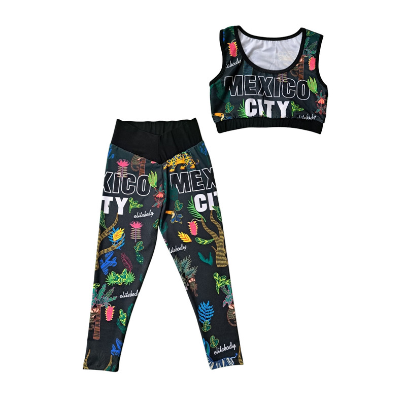 ست نیم تنه و لگینگ ورزشی زنانه مدل mexico city 10132