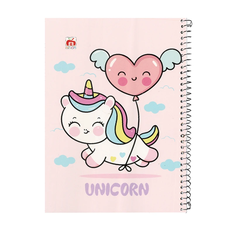 دفتر مشق 100 برگ آلما طرح UNICORN مدل مقوایی کد 7111