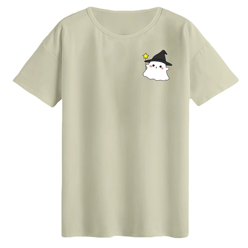 تی‌شرت لانگ آستین کوتاه زنانه مدل روح رنگ کرم