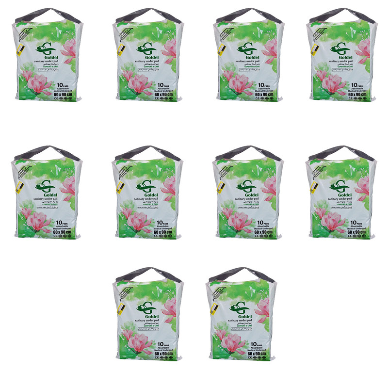 زیرانداز بهداشتی بیمار گلدپد مدل گلدل بسته 10 عددی