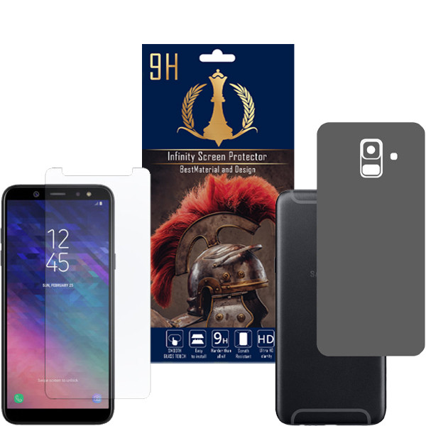 برچسب پوششی اینفینیتی مدل PRO MAX مناسب برای گوشی موبایل سامسونگ Galaxy A6 2018 به همراه محافظ صفحه نمایش