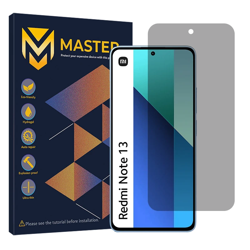 محافظ صفحه نمایش حریم شخصی مستر مدل Resistant مناسب برای گوشی موبایل شیائومی Redmi Note 13 4G