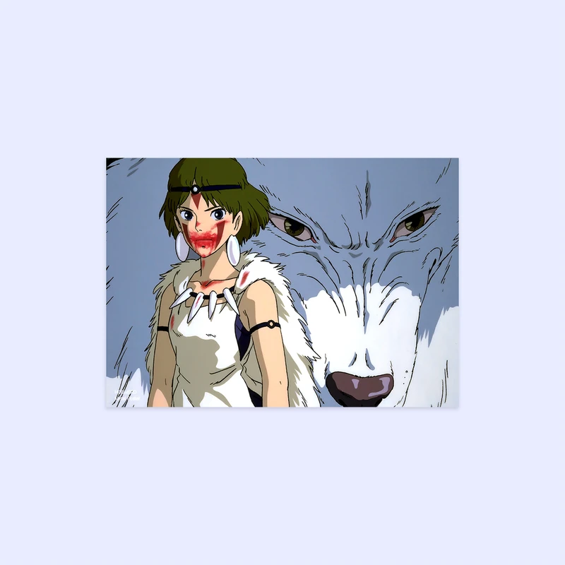 پوستر هومرو مدل فلزی طرح انیمه شاهزاده مونونوکه کد PS1424