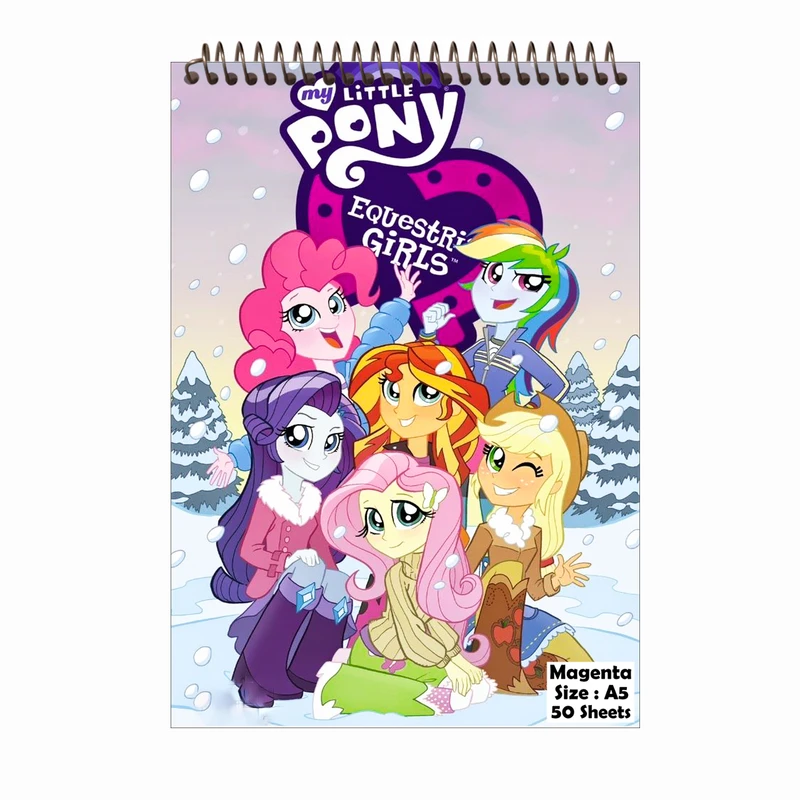 دفتر نقاشی 50 برگ مجنتا طرح پونی کد 0048