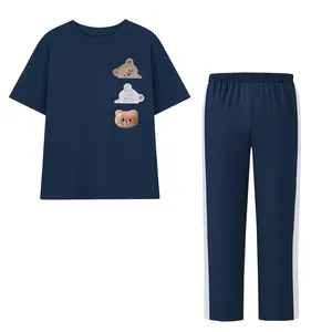 ست تی‌شرت آستین کوتاه و شلوار راحتی زنانه کد A1093-N