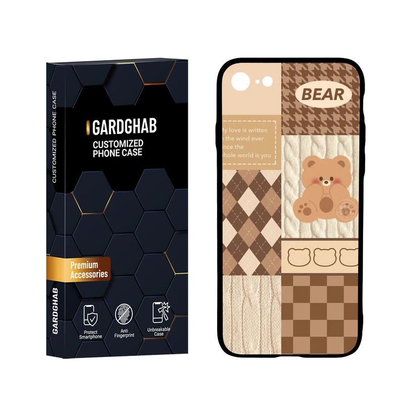  کاور گارد قاب مدل پشت گلس فانتزی مناسب برای گوشی موبایل اپل iPhone 7 / 8 / SE 2020 / SE 2022