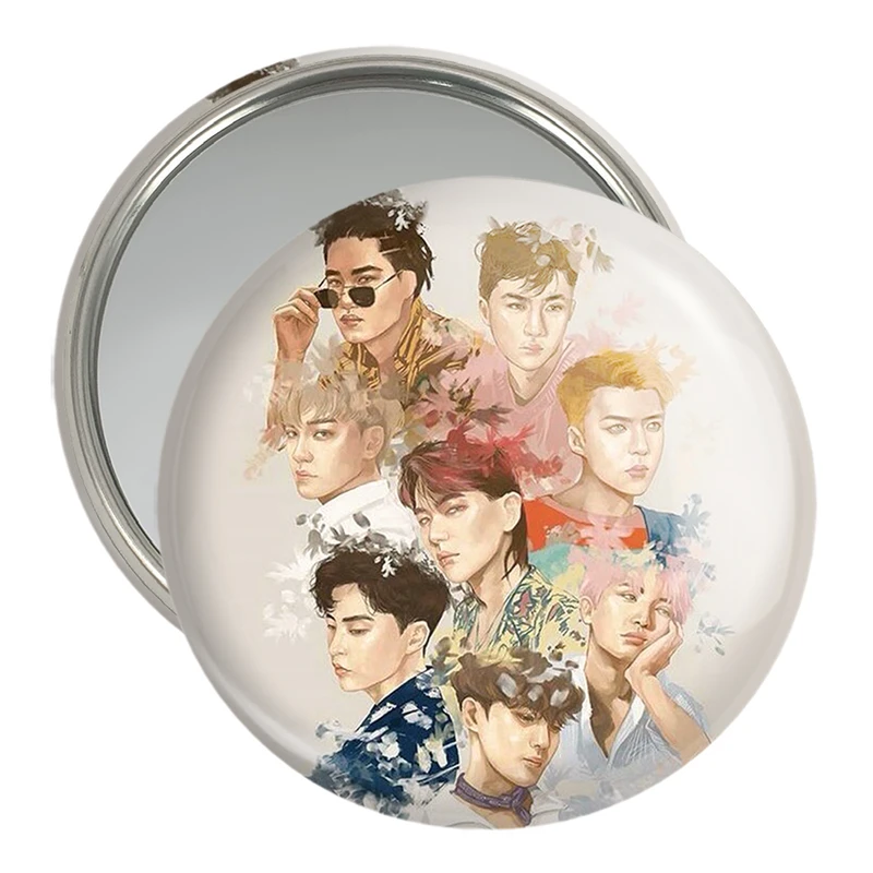 آینه جیبی خندالو مدل گروه موسیقی اکسو EXO  کد 2832