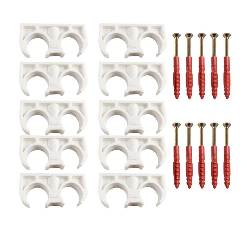 بست دوبل لوله و پیچ و رول پلاک مدل 01 مجموعه 10 عددی