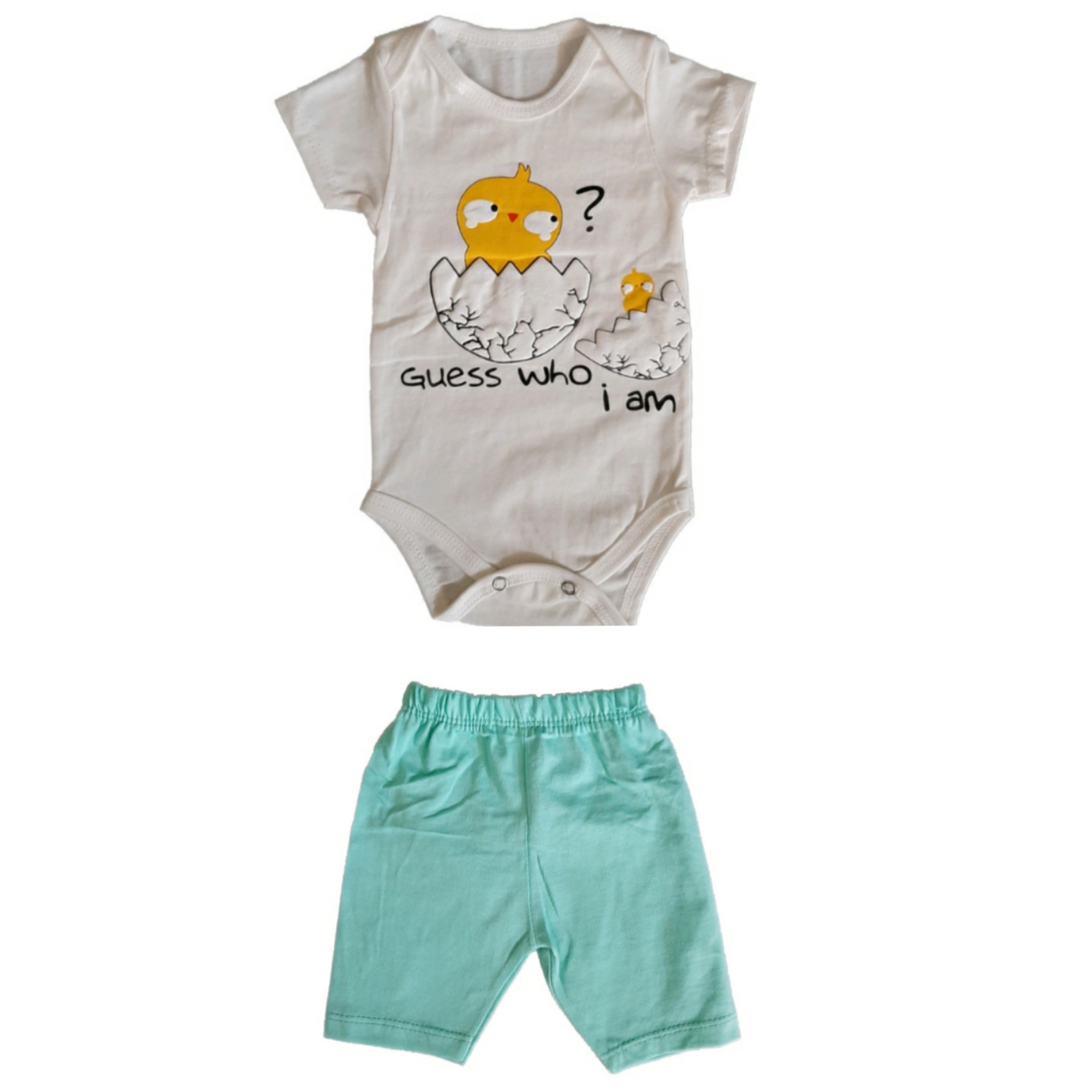 ست بادی و شلوارک نوزادی مدل جوجه کد 36