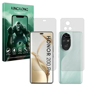King Kong Tough model transparent screen protector suitable for Honor 200 Pro mobile phone along with the back protector