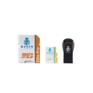 کارت حافظه microSDHC کوئین تک مدل +Elite pro 566X کلاس 10 استاندارد UHS-I U3 سرعت 85MBps ظرفیت 32 گیگابایت به همراه آداپتور SD و کارت خوان