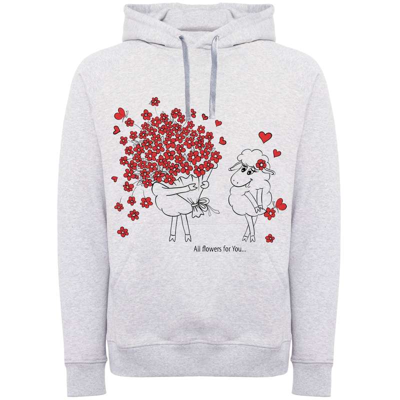 هودی زنانه مدل گوسفند و گل A49