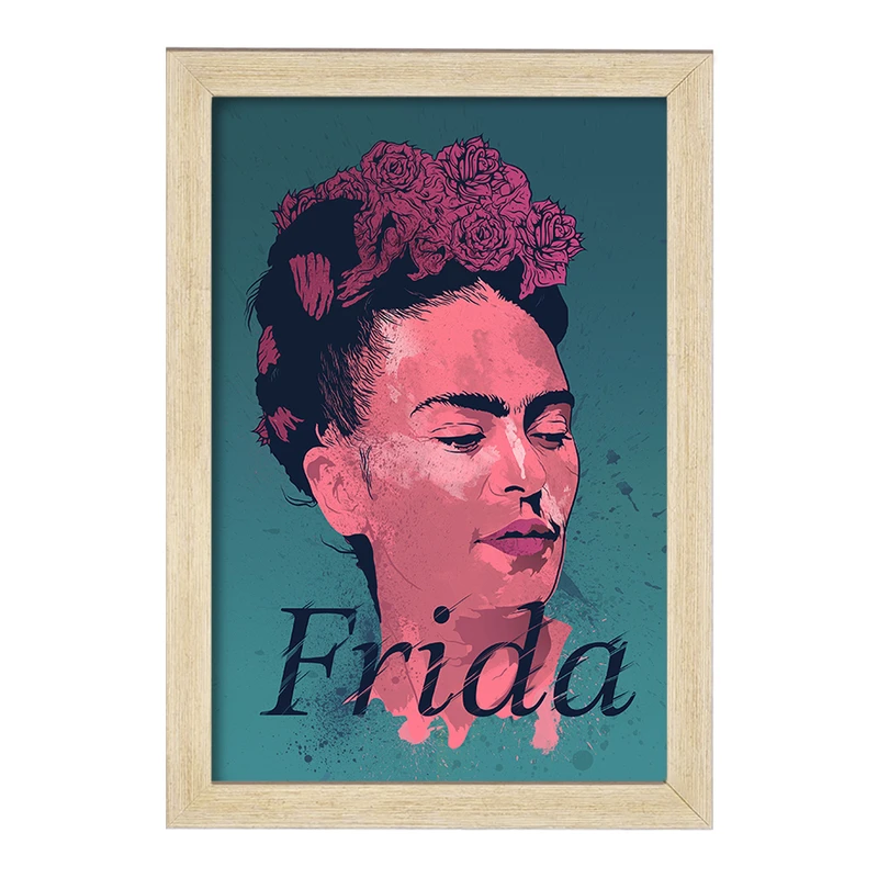 تابلو خندالو مدل فریدا کالو (Frida Kahlo) کد F893